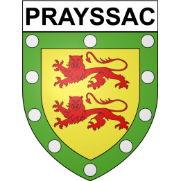 Pegatinas escudo de armas de Prayssac adhesivo de la etiqueta engomada