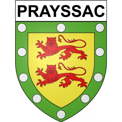 Pegatinas escudo de armas de Prayssac adhesivo de la etiqueta engomada
