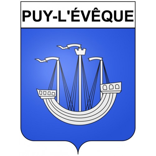 Adesivi stemma Puy-l'Évêque adesivo