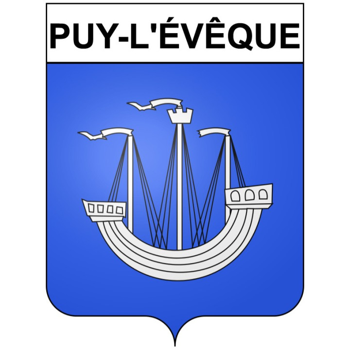 Puy-l'Évêque Sticker wappen, gelsenkirchen, augsburg, klebender aufkleber