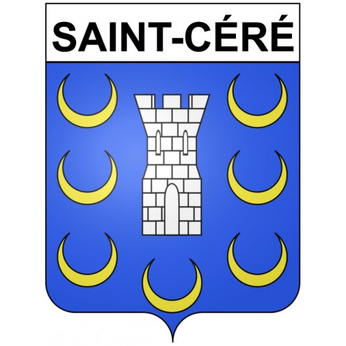 Saint-Céré 46 ville Stickers blason autocollant adhésif