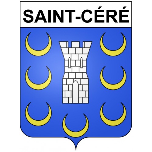 Stickers coat of arms Saint-Céré adhesive sticker