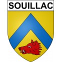 Souillac 46 ville Stickers blason autocollant adhésif