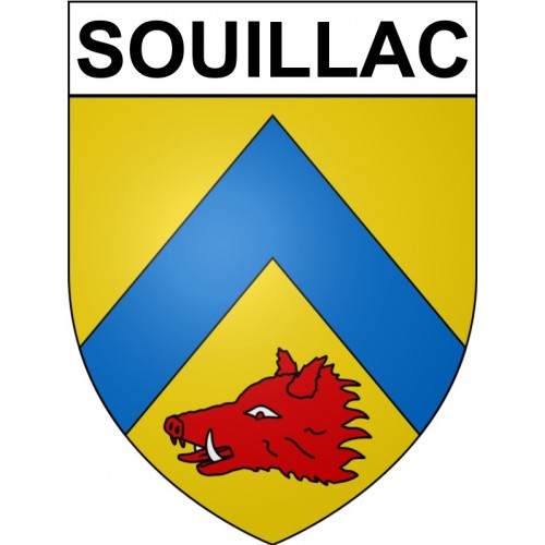 Stickers coat of arms Souillac adhesive sticker