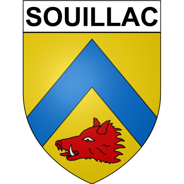 Souillac Sticker wappen, gelsenkirchen, augsburg, klebender aufkleber