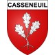 Pegatinas escudo de armas de Casseneuil adhesivo de la etiqueta engomada