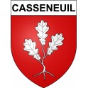 Pegatinas escudo de armas de Casseneuil adhesivo de la etiqueta engomada