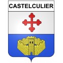 Castelculier Sticker wappen, gelsenkirchen, augsburg, klebender aufkleber