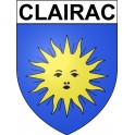 Pegatinas escudo de armas de Clairac adhesivo de la etiqueta engomada