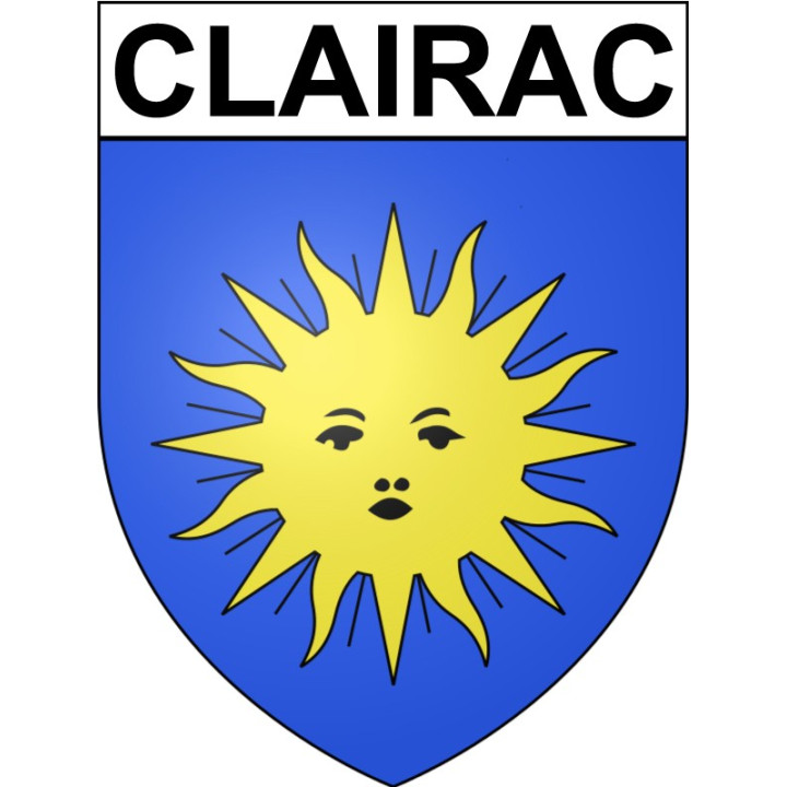 Stickers coat of arms Clairac adhesive sticker