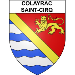 Pegatinas escudo de armas de Colayrac-Saint-Cirq adhesivo de la etiqueta engomada