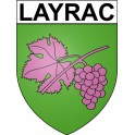 Layrac 47 ville Stickers blason autocollant adhésif