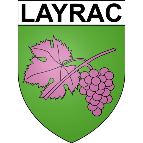 Pegatinas escudo de armas de Layrac adhesivo de la etiqueta engomada