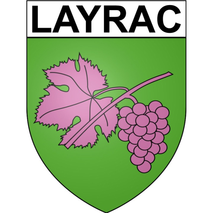 Stickers coat of arms Layrac adhesive sticker