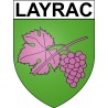 Layrac 47 ville Stickers blason autocollant adhésif