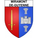 Pegatinas escudo de armas de Miramont-de-Guyenne adhesivo de la etiqueta engomada