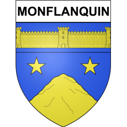 Stickers coat of arms Monflanquin adhesive sticker