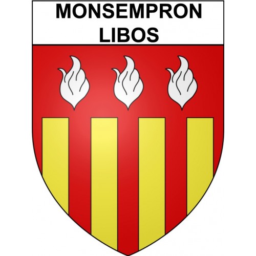 Monsempron-Libos Sticker wappen, gelsenkirchen, augsburg, klebender aufkleber
