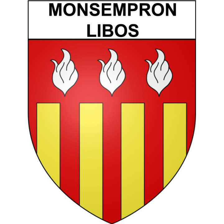 Monsempron-Libos Sticker wappen, gelsenkirchen, augsburg, klebender aufkleber