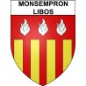 Monsempron-Libos Sticker wappen, gelsenkirchen, augsburg, klebender aufkleber