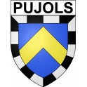 Stickers coat of arms Pujols adhesive sticker