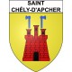 Pegatinas escudo de armas de Saint-Chély-d'Apcher adhesivo de la etiqueta engomada