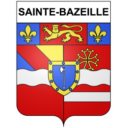 Pegatinas escudo de armas de Sainte-Bazeille adhesivo de la etiqueta engomada