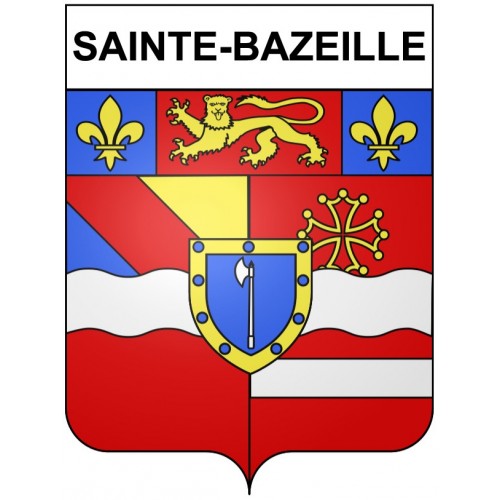 Pegatinas escudo de armas de Sainte-Bazeille adhesivo de la etiqueta engomada