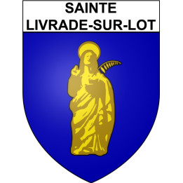 Stickers coat of arms Sainte-Livrade-sur-Lot adhesive sticker