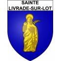 Stickers coat of arms Sainte-Livrade-sur-Lot adhesive sticker