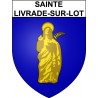 Pegatinas escudo de armas de Sainte-Livrade-sur-Lot adhesivo de la etiqueta engomada