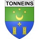 Pegatinas escudo de armas de Tonneins adhesivo de la etiqueta engomada