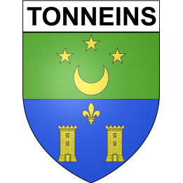 Tonneins Sticker wappen, gelsenkirchen, augsburg, klebender aufkleber