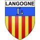 Langogne 48 ville Stickers blason autocollant adhésif