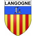 Stickers coat of arms Langogne adhesive sticker
