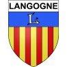 Stickers coat of arms Langogne adhesive sticker