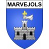 Marvejols 48 ville Stickers blason autocollant adhésif