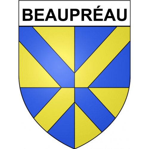 Pegatinas escudo de armas de Beaupréau adhesivo de la etiqueta engomada