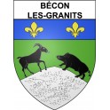 Bécon-les-Granits 49 ville Stickers blason autocollant adhésif