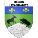 Stickers coat of arms Bécon-les-Granits adhesive sticker