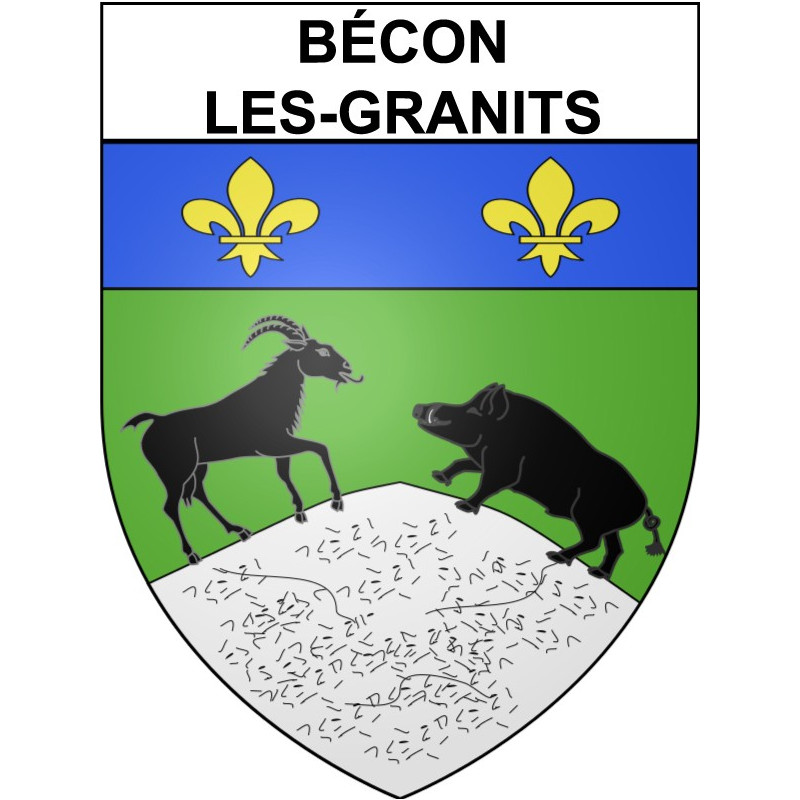 Bécon-les-Granits 49 ville Stickers blason autocollant adhésif