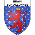 Stickers coat of arms Brain-sur-Allonnes adhesive sticker