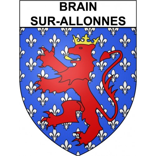 Brain-sur-Allonnes 49 ville Stickers blason autocollant adhésif