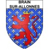 Stickers coat of arms Brain-sur-Allonnes adhesive sticker