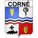 Corné 49 ville Stickers blason autocollant adhésif