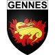 Gennes 49 ville Stickers blason autocollant adhésif