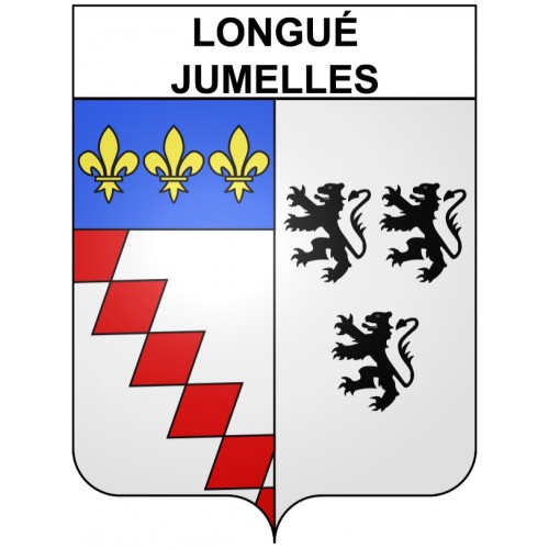 Longué-Jumelles Sticker wappen, gelsenkirchen, augsburg, klebender aufkleber