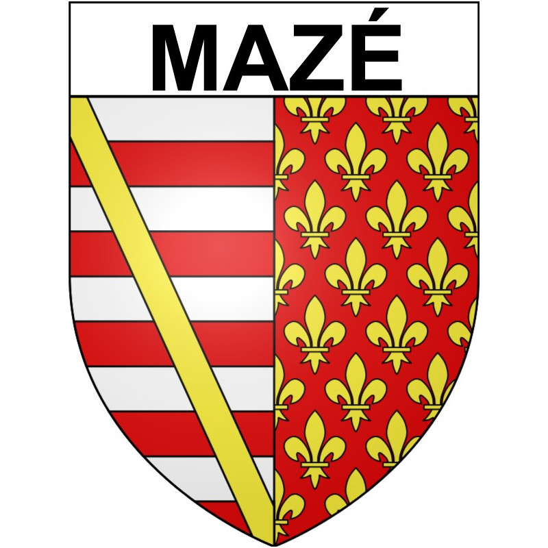 Mazé 49 ville Stickers blason autocollant adhésif