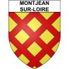 Pegatinas escudo de armas de Montjean-sur-Loire adhesivo de la etiqueta engomada