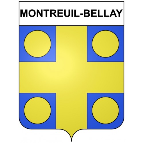 Stickers coat of arms Montreuil-Bellay adhesive sticker